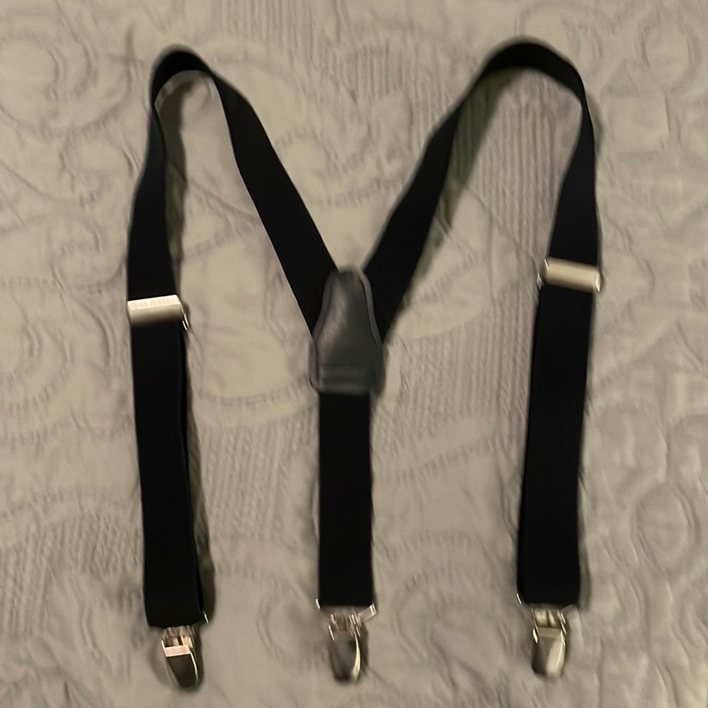 Boys Navy Adjustable Suspenders